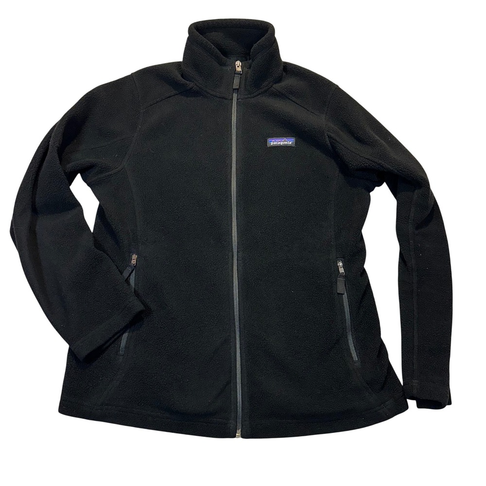 Patagonia Synchilla Fleece Jacket Women M Black Full Zip Outdoor Gorpcore